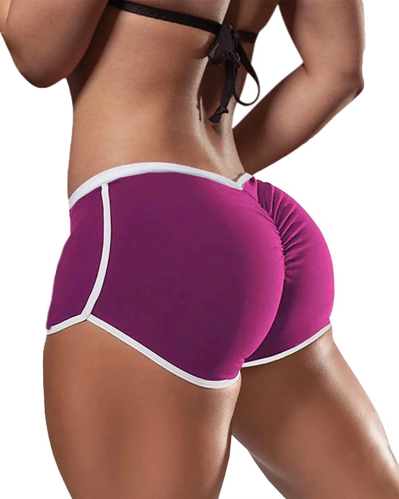 Low Waist Sport Shorts For Women PURPLE