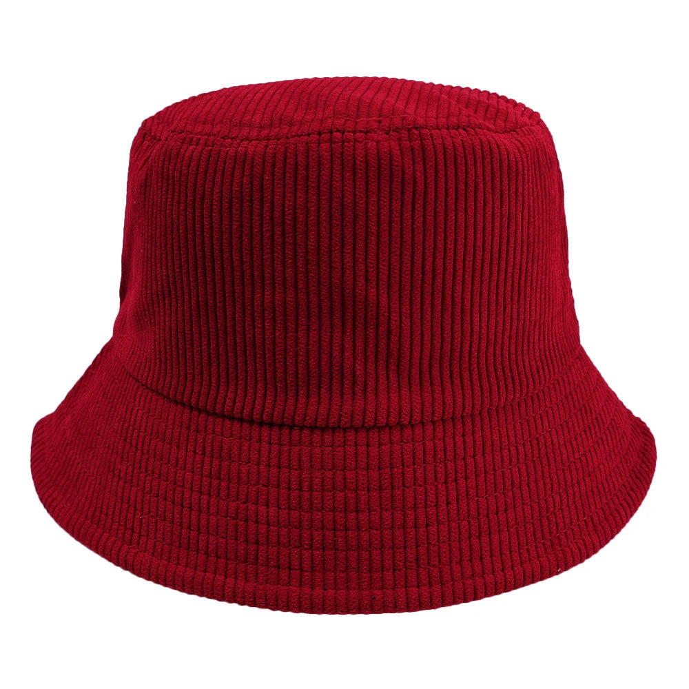 Street Spirit Corduroy Bucket Hat wine red 55-58cm (elastic)