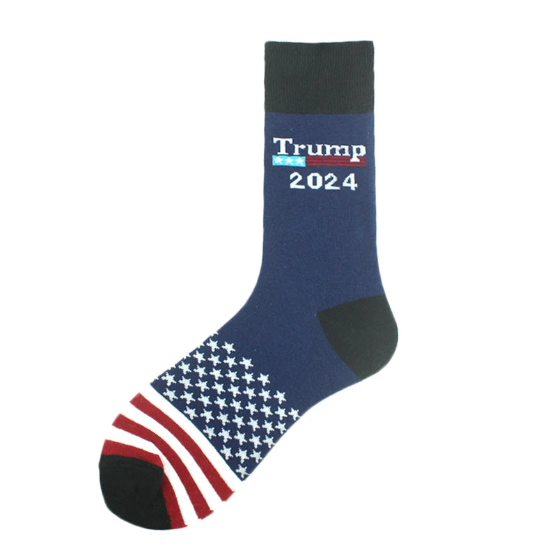 2024 President Donald Trump Spoof Funny Socks Men Women Character Abstract 3D Fake Hair Trump Crew Sokken Homme Dropship 15