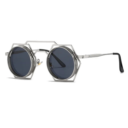 Steamers Round Shades Silver-Black As the picture