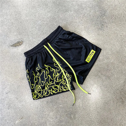 2024 New Summer Shorts Men's Three-point But Knee Sports Casual College Boys With Breathable Quick-drying Basketball Pants Black green