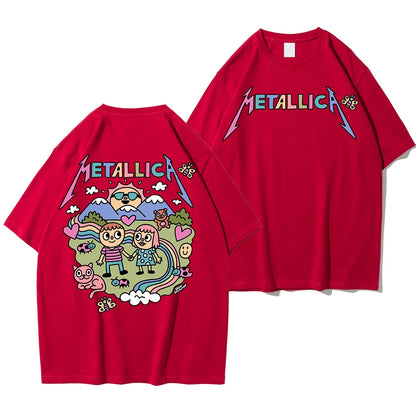 Metallica, Slipknot, and Korn Tshirts Red-JIT043-DX