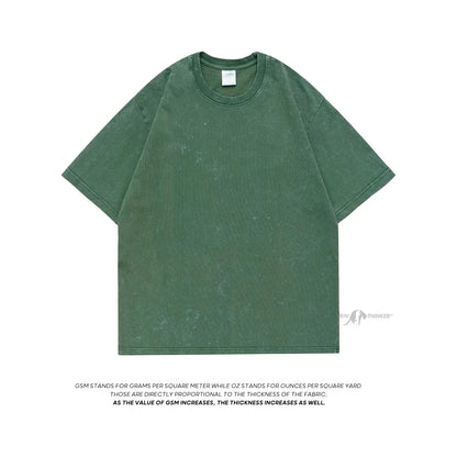 Acid Washed Mens T-shirt GrassGreen