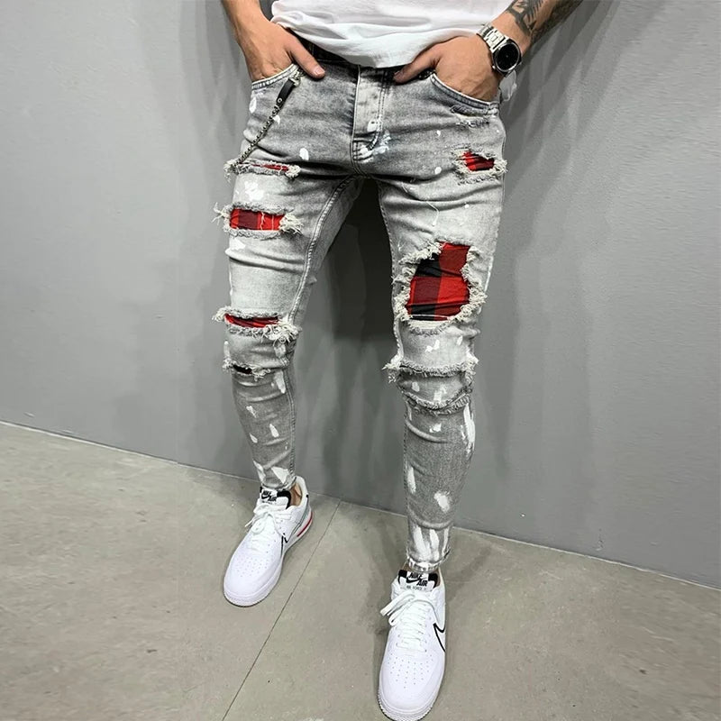 The Bends Slim FIt Distressed Pants J007 Grey