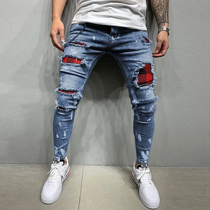 The Bends Slim FIt Distressed Pants J007 Blue