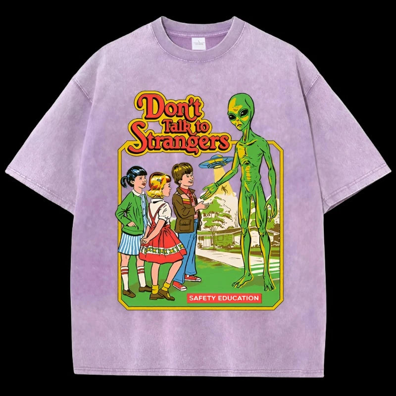 Cartoon Alien Classic Communication Print Purple