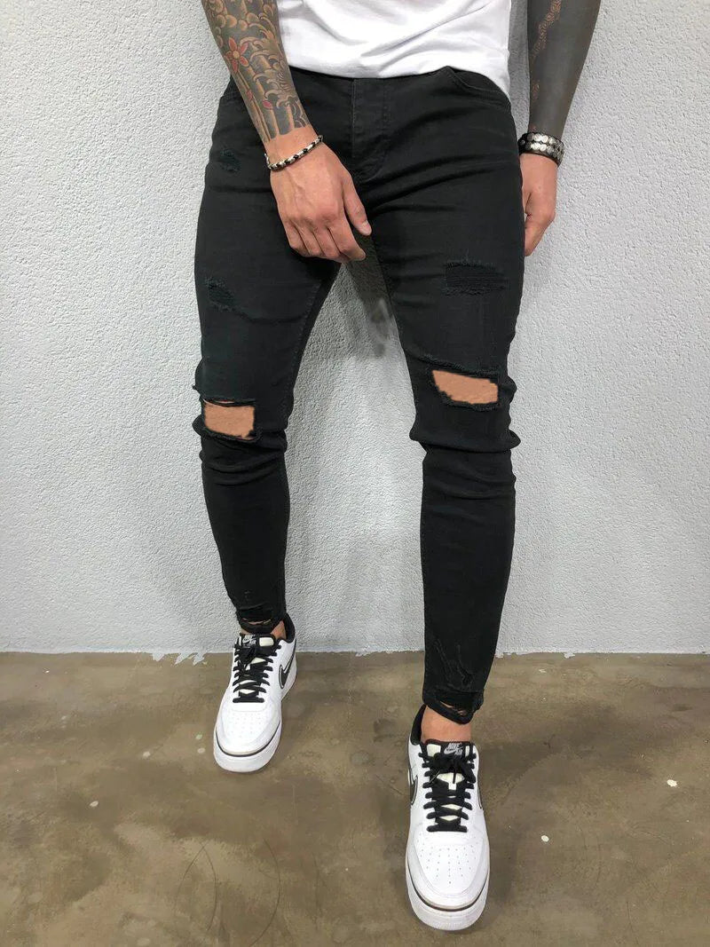 The Bends Slim FIt Distressed Pants 8812 Black