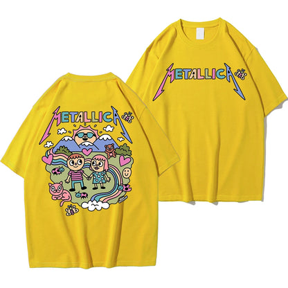 Metallica, Slipknot, and Korn Tshirts Yellow-JIT043-DX