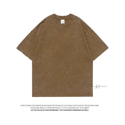 Acid Washed Mens T-shirt Coffee