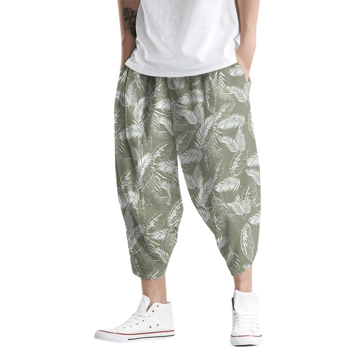 Kid A Harem Drop Crotch Pants Grey-2