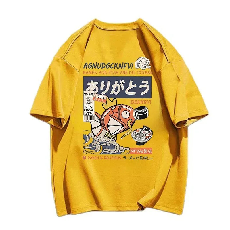 Kanji Oversized Tee Yellow