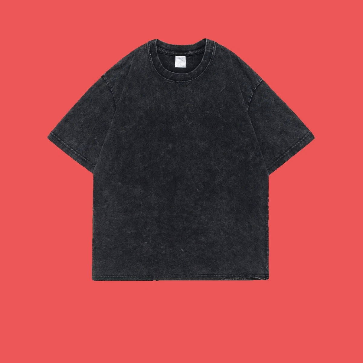 Acid Washed Mens T-shirt Black